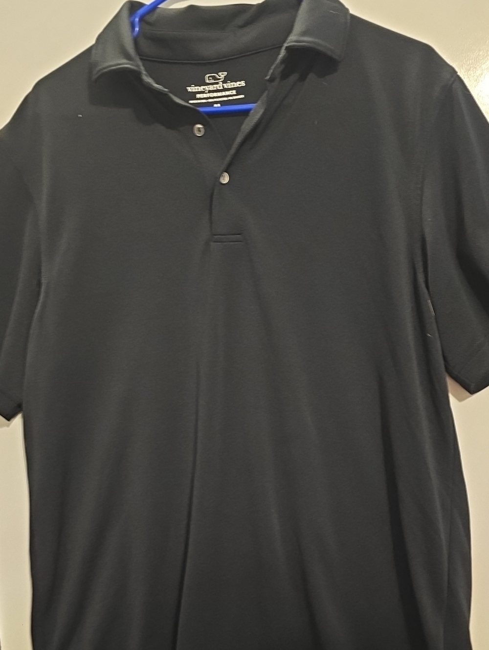 Vineyard Vines Men’s Black Polo Shirt with Classic Collar